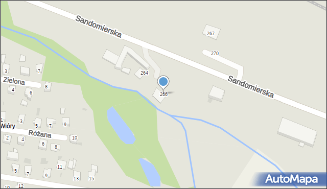 Ćmielów, Sandomierska, 266, mapa Ćmielów