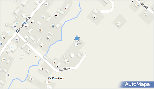 Czaszyn, Sadowa, 13, mapa Czaszyn