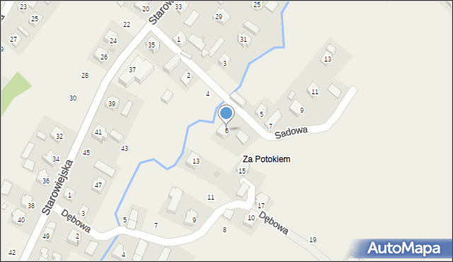 Czaszyn, Sadowa, 6, mapa Czaszyn