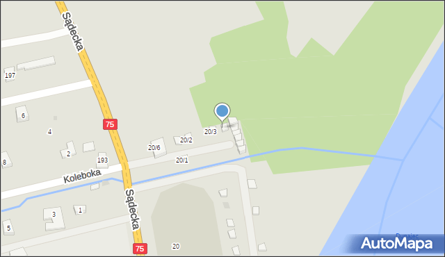 Czchów, Sądecka, 20/4, mapa Czchów