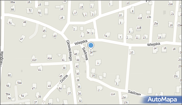 Czechowice-Dziedzice, Sadowa, 1a, mapa Czechowic-Dziedzic