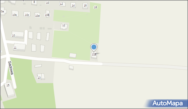 Czekanów, Sadowa, 11E, mapa Czekanów