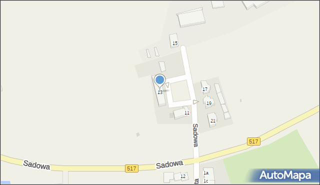 Czernin, Sadowa, 13, mapa Czernin