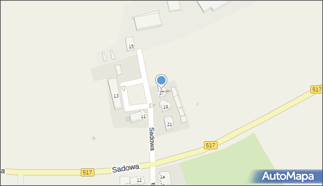 Czernin, Sadowa, 17, mapa Czernin