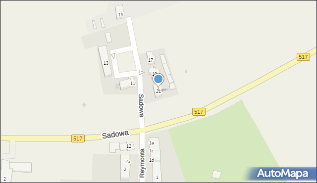 Czernin, Sadowa, 21, mapa Czernin