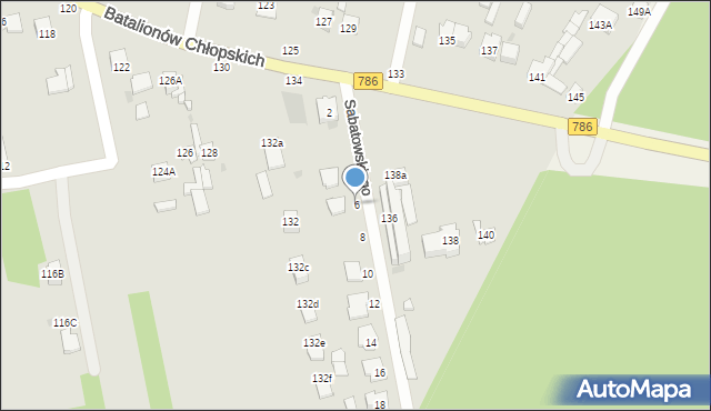 Częstochowa, Sabatowskiego Leona, kpt., 6, mapa Częstochowy