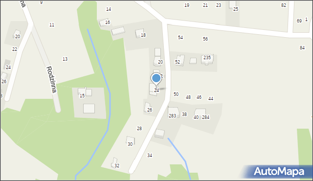 Dąbrowa Szlachecka, Sadowa, 24, mapa Dąbrowa Szlachecka