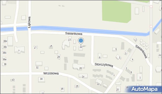 Dębki, Sasankowa, 11, mapa Dębki