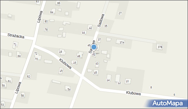 Dobrzyniewo Duże, Sadowa, 41, mapa Dobrzyniewo Duże