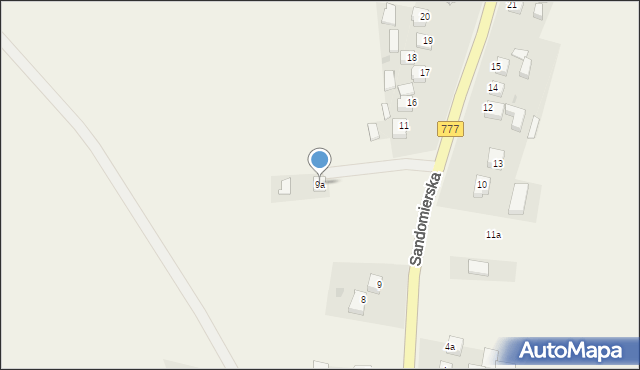 Dwikozy, Sandomierska, 9a, mapa Dwikozy