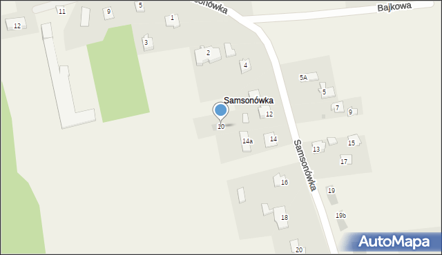 Dys, Samsonówka, 10, mapa Dys