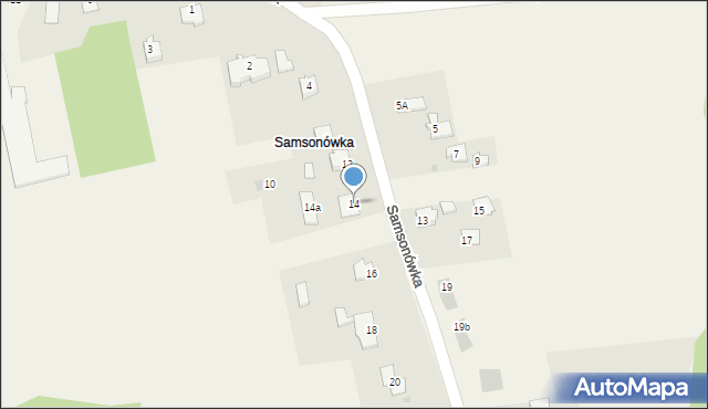 Dys, Samsonówka, 14, mapa Dys