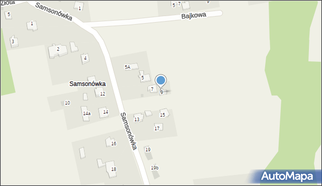 Dys, Samsonówka, 9, mapa Dys