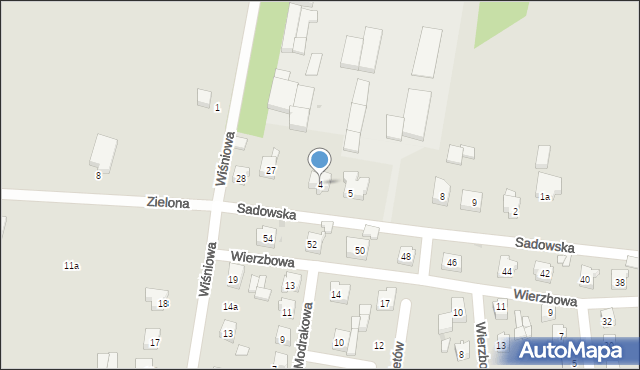 Działoszyn, Sadowska, 4, mapa Działoszyn