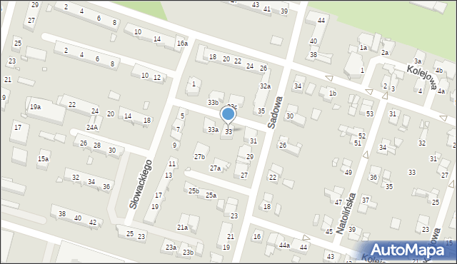 Elbląg, Sadowa, 33, mapa Elbląga