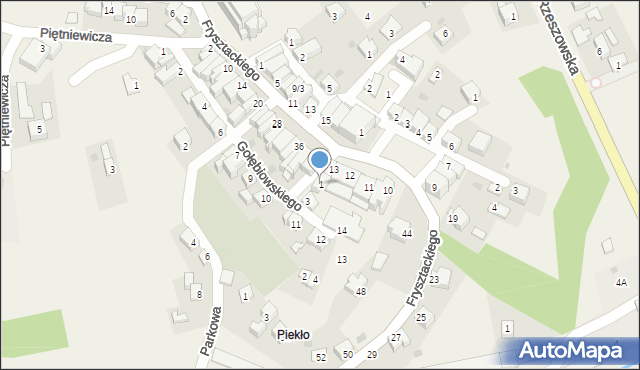 Frysztak, Samolewicza Jana, 1, mapa Frysztak