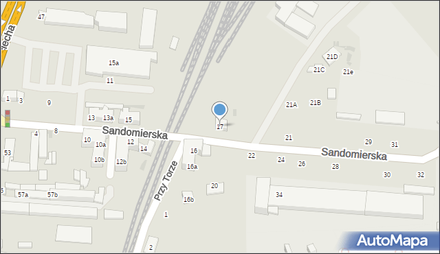 Gdańsk, Sandomierska, 17, mapa Gdańska