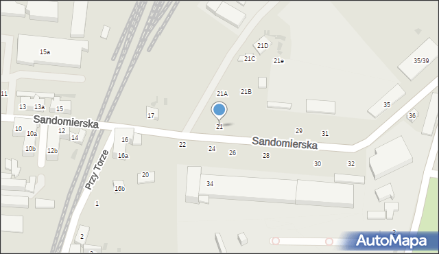 Gdańsk, Sandomierska, 21, mapa Gdańska