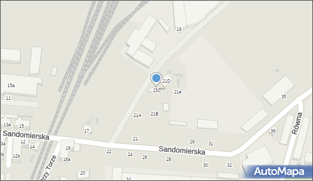 Gdańsk, Sandomierska, 21C, mapa Gdańska