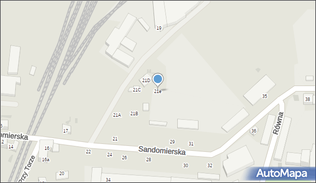 Gdańsk, Sandomierska, 21e, mapa Gdańska