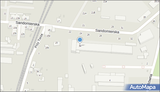 Gdańsk, Sandomierska, 34, mapa Gdańska