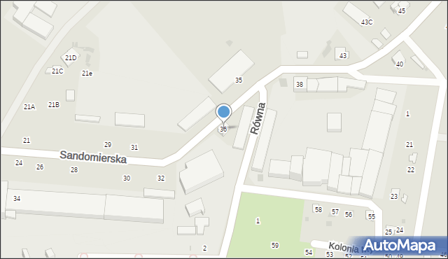 Gdańsk, Sandomierska, 36, mapa Gdańska