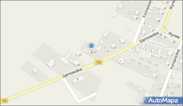 Gniewoszów, Sarnowska, 12, mapa Gniewoszów