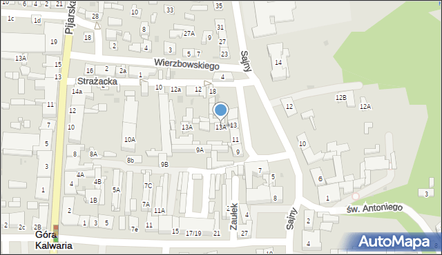 Góra Kalwaria, Sajny Zygmunta, ks., 13A, mapa Góra Kalwaria