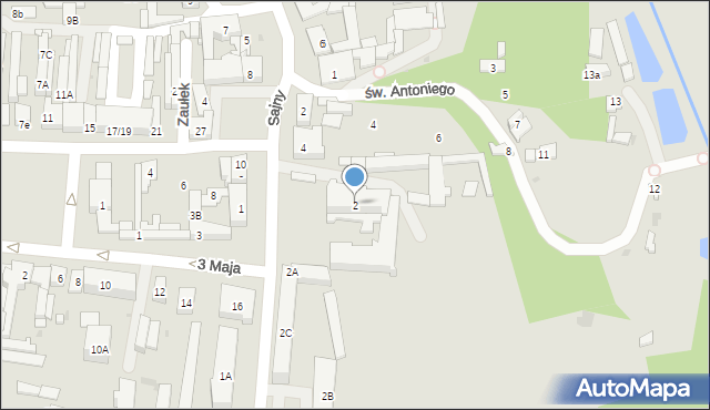 Góra Kalwaria, Sajny Zygmunta, ks., 2, mapa Góra Kalwaria