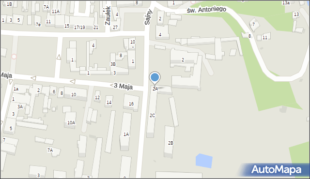 Góra Kalwaria, Sajny Zygmunta, ks., 2A, mapa Góra Kalwaria