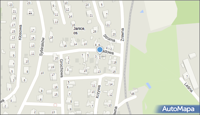 Gorzów Wielkopolski, Sadowa, 1, mapa Gorzów Wielkopolski