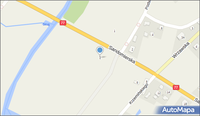 Gorzyce, Sandomierska, 2, mapa Gorzyce