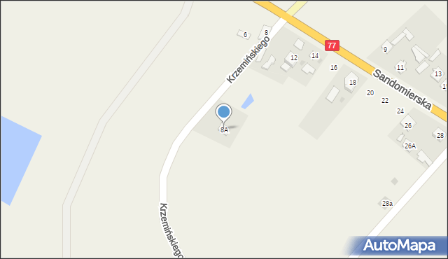 Gorzyce, Sandomierska, 8A, mapa Gorzyce