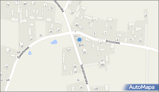 Grębów, Sandomierska, 20, mapa Grębów