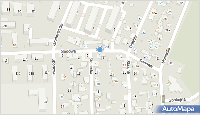 Grodzisk Mazowiecki, Sadowa, 3A, mapa Grodzisk Mazowiecki