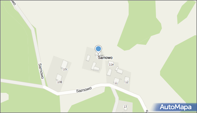 Grzybno, Sarnowo, 10, mapa Grzybno