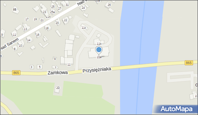 Jarosław, Sanowa, 11a, mapa Jarosławia