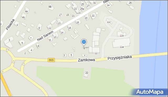 Jarosław, Sanowa, 9, mapa Jarosławia