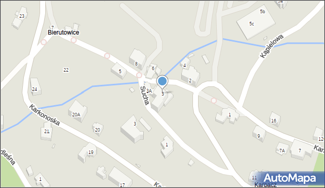 Karpacz, Saneczkowa, 3, mapa Karpacz