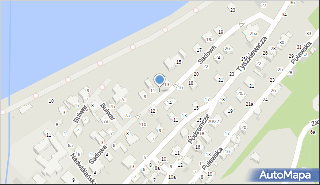 Kazimierz Dolny, Sadowa, 11a, mapa Kazimierz Dolny