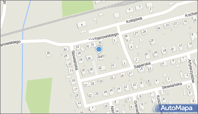 Kędzierzyn-Koźle, Saperska, 24A, mapa Kędzierzyna-Koźle