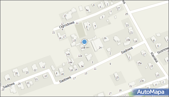 Kiekrz, Sadowa, 3B, mapa Kiekrz