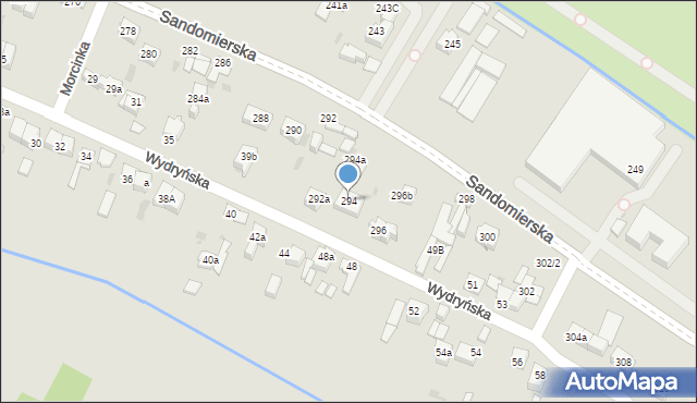 Kielce, Sandomierska, 294, mapa Kielc