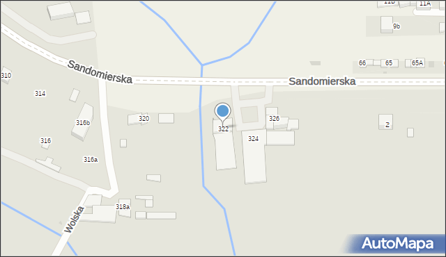 Kielce, Sandomierska, 322, mapa Kielc