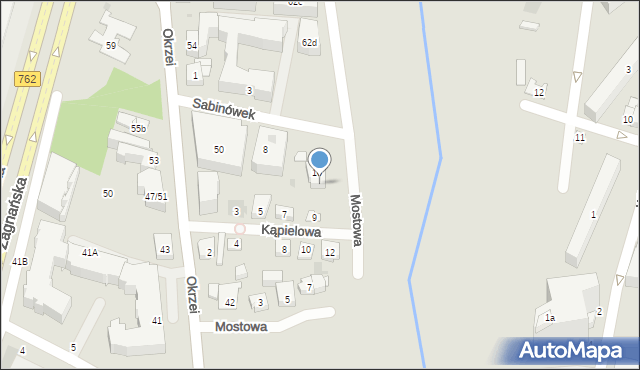 Kielce, Sabinówek, 12, mapa Kielc