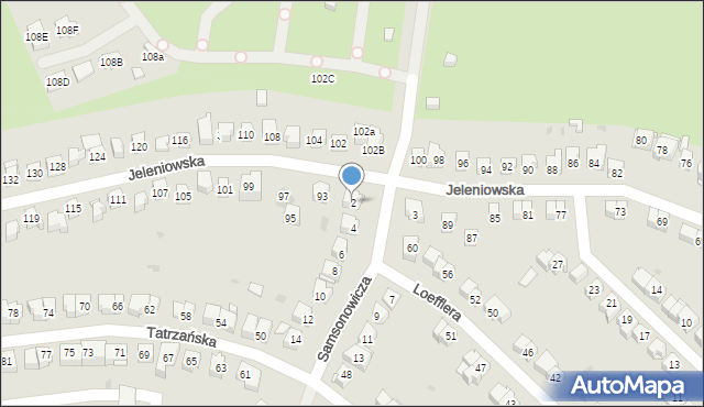 Kielce, Samsonowicza Jana, 2, mapa Kielc