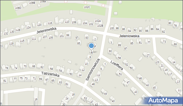 Kielce, Samsonowicza Jana, 6, mapa Kielc