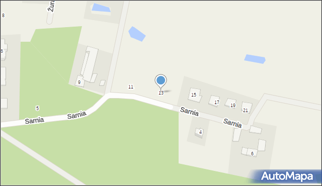 Kobylarnia, Sarnia, 13, mapa Kobylarnia