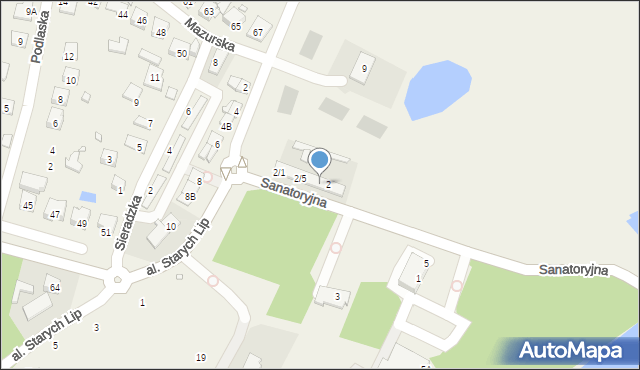 Komorów, Sanatoryjna, 2/9, mapa Komorów