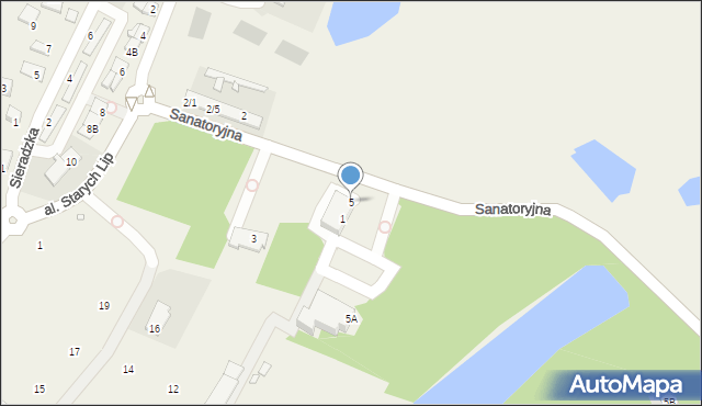 Komorów, Sanatoryjna, 5, mapa Komorów